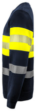 Load image into Gallery viewer, Warnschutz_Sweatshirt_Klasse_1linksmarine_gelb