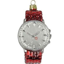Lade das Bild in den Galerie-Viewer, Weihnachts "Kugel" Armbanduhr Rot