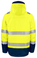 Load image into Gallery viewer, Wind- und Wasserdichter Parka 3-In-1 gelb/Marine hinten