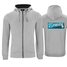 Lade das Bild in den Galerie-Viewer, Kapuzenjacke Grau, Kanton Zurich (Englisch) Wappen / Schild