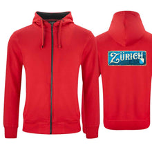 Lade das Bild in den Galerie-Viewer, Kapuzenjacke Rot, Kanton Zürich Wappen / Schild