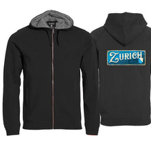 Lade das Bild in den Galerie-Viewer, Kapuzenjacke Schwarz, Kanton Zurich (Englisch) Wappen / Schild