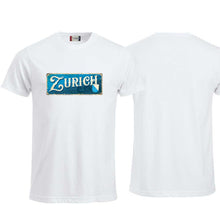 Lade das Bild in den Galerie-Viewer, T-Shirt Weiss, Kanton Zurich (Englisch) Wappen / Schild