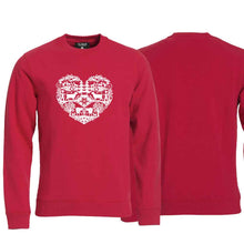 Lade das Bild in den Galerie-Viewer, Pullover Rot, Scherenschnitt Alpenherz