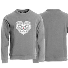 Lade das Bild in den Galerie-Viewer, Pullover Grau, Scherenschnitt Alpenherz