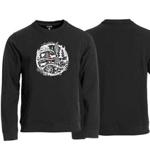 Lade das Bild in den Galerie-Viewer, Pullover Schwarz, Scherenschnitt Alpenkreis