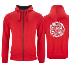 Lade das Bild in den Galerie-Viewer, Kapuzenjacke Rot, Scherenschnitt Alpenkreis