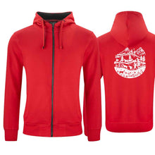 Lade das Bild in den Galerie-Viewer, Kapuzenjacke Rot, Scherenschnitt Alpenleben