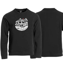 Lade das Bild in den Galerie-Viewer, Pullover Schwarz, Scherenschnitt Alpenleben