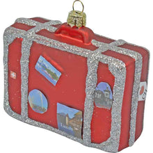 Load image into Gallery viewer, Weihnachts "Kugel" Reisekoffer rot