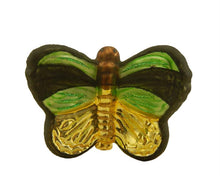 Lade das Bild in den Galerie-Viewer, Weihnachts "Kugel" Schmetterling grünlich - mit Klammer