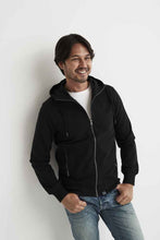 Lade das Bild in den Galerie-Viewer, Kapuzenjacke Fairtrade und Biobaumwolle Schwarz