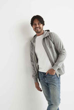 Lade das Bild in den Galerie-Viewer, Kapuzenjacke Fairtrade und Biobaumwolle Grau Melange