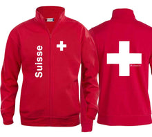 Lade das Bild in den Galerie-Viewer, Jacke mit Schweizerkreuz und Text Suisse