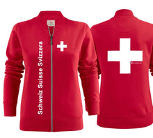Carica l'immagine nel visualizzatore di Gallery, Jacke Damen mit Schweizerkreuz und Text Schweiz Suisse Svizzera