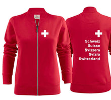 Carica l'immagine nel visualizzatore di Gallery, Jacke Damen mit Schweizerkreuz und Text Schweizer Pass