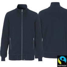 Load image into Gallery viewer, Jacke in schwerer Qualität in Navy, Fairtrade