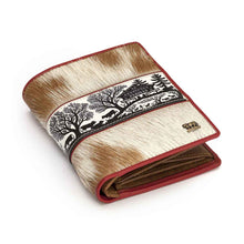 Lade das Bild in den Galerie-Viewer, Grosses Portemonnaie Scherenschnitt Kuhfell, Hochformat
