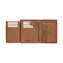 Lade das Bild in den Galerie-Viewer, Grosses Portemonnaie Scherenschnitt Kuhfell, Hochformat, Innenansicht