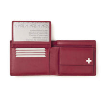 Lade das Bild in den Galerie-Viewer, Rotes Portemonnaie mit Schweizerkreuz, Innenansicht