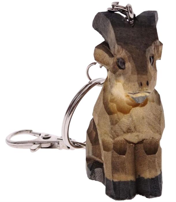 Miniblings Steinbock Schlüsselanhänger – 40 Mm, Braun, Aus Hartgummi, Handmade In Berlin