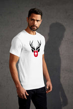 Lade das Bild in den Galerie-Viewer, Weisses T-Shirt Jäger mit Hirsch