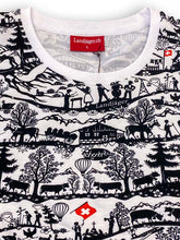 Lade das Bild in den Galerie-Viewer, Weisses T-Shirt mit Scherenschnitt Allover