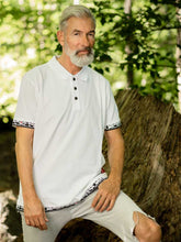 Lade das Bild in den Galerie-Viewer, Weisses Polo mit Scherenschnitt Veredelung