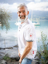 Lade das Bild in den Galerie-Viewer, Weisses Polo mit Scherenschnitt Veredelung