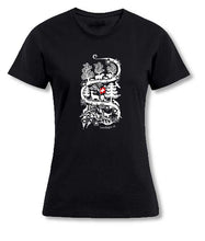 Lade das Bild in den Galerie-Viewer, Promo T-Shirt Women Schwarz Scherenschnitt Alpläbä