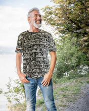 Lade das Bild in den Galerie-Viewer, Allover Scherenschnitt T-Shirt Schwarz