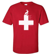 Lade das Bild in den Galerie-Viewer, Rotes T-Shirt Schweizerkreuz Landjäger