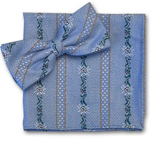 Lade das Bild in den Galerie-Viewer, Edelweiss Fliege blau mit Einstecktuch