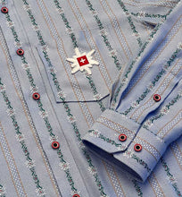 Lade das Bild in den Galerie-Viewer, Edelweiss Hemd Stehkragen Langarm.