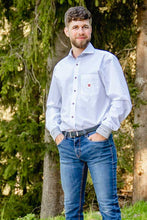 Lade das Bild in den Galerie-Viewer, Weisses Hemd mit Edelweiss