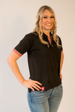 Lade das Bild in den Galerie-Viewer, Edelweiss Polo-Shirt Schwarz.