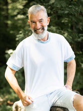 Lade das Bild in den Galerie-Viewer, T-Shirt Edelweiss Veredelung blau