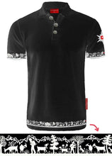 Lade das Bild in den Galerie-Viewer, Scherenschnitt Polo schwarz Heidi