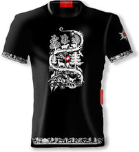 Lade das Bild in den Galerie-Viewer, T-Shirt Schwarz Rundhals Heidi mit Alpläbä