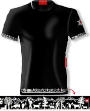 Lade das Bild in den Galerie-Viewer, Scherenschnitt T-Shirt Schwarz Heidi