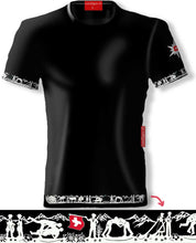 Lade das Bild in den Galerie-Viewer, Scherenschnitt T-Shirt Schwarz Schwingen