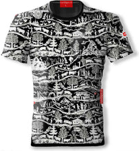 Lade das Bild in den Galerie-Viewer, Allover Scherenschnitt T-Shirt Schwarz