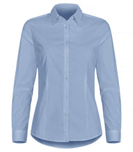 Charger l&#39;image dans la galerie, Stretch Bluse Women Easy Care Hellblau
