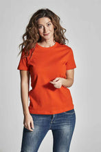 Load image into Gallery viewer, T-Shirt Damen Orange Bio Baumwolle und Fairtrade Zertifiziert

