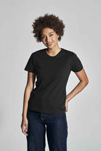 Load image into Gallery viewer, T-Shirt Schwarz Women Bio Baumwolle und Fairtrade Zertifiziert
