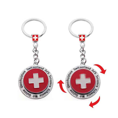 Key fob (rotatable) Swiss cross