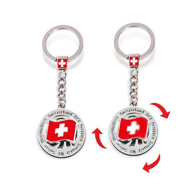 Key fob (rotatable) Swiss flag