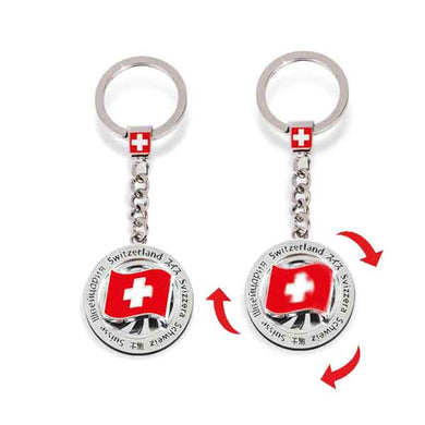 Porte-clés (pivotant) Drapeau suisse