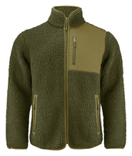 Load image into Gallery viewer, Zweifarbiger Sherpa-Fleece-Pullover Grün
