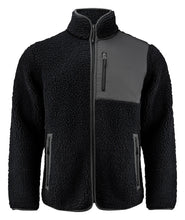 Load image into Gallery viewer, Zweifarbiger Sherpa-Fleece-Pullover Schwarz
